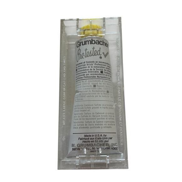 Grumbacher NOS Pre-Test Oil Color Paint, Cadmium Yellow-Pale, 37ml (NEW) - Picture 2 of 2